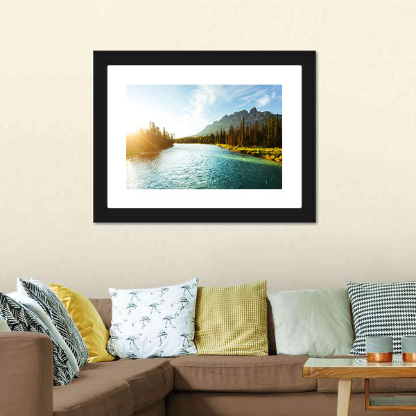Castle Mountain Canvas Wall Art-3 Horizontal-Gallery Wrap-25" x 16"-Tiaracle