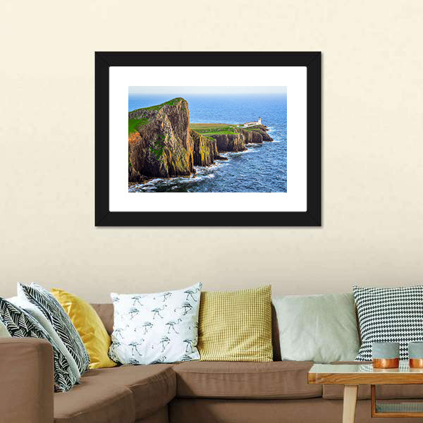 Neist Point Lighthouse Canvas Wall Art-5 Horizontal-Gallery Wrap-22" x 12"-Tiaracle
