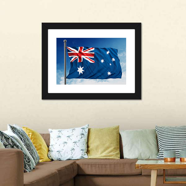 Flag Of Australia Canvas Wall Art-5 Horizontal-Gallery Wrap-22" x 12"-Tiaracle