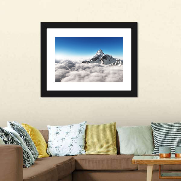 Mountain Above The Clouds Canvas Wall Art-3 Horizontal-Gallery Wrap-25" x 16"-Tiaracle