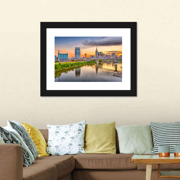Nashville Downtown Skyline Canvas Wall Art