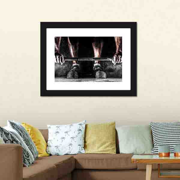 Bodybuilder Man Motivational Canvas Wall Art-3 Horizontal-Gallery Wrap-25&quot; x 16&quot;-Tiaracle