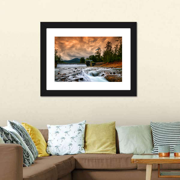 Dam Mentawa, Indonesia Canvas Wall Art