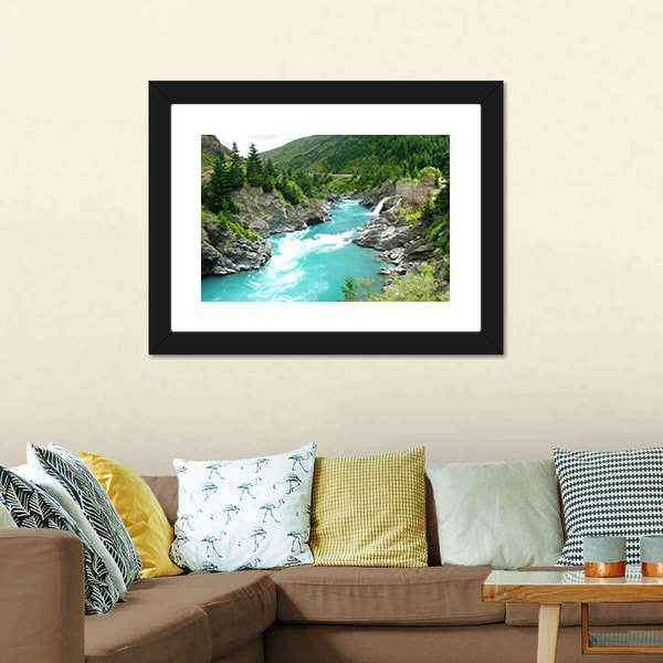 Kawarau River and Forest Canvas Wall Art