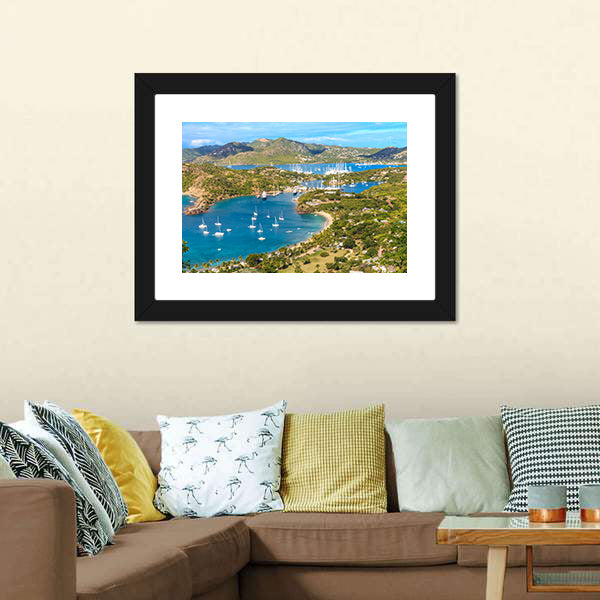 Antigua Bay Canvas Wall Art-5 Horizontal-Gallery Wrap-22" x 12"-Tiaracle
