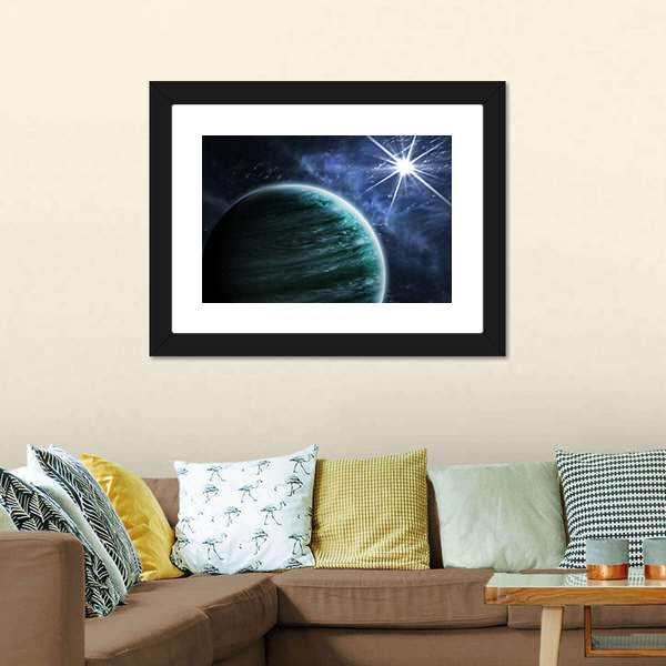 Big Gassy Planet Canvas Wall Art-3 Horizontal-Gallery Wrap-25" x 16"-Tiaracle