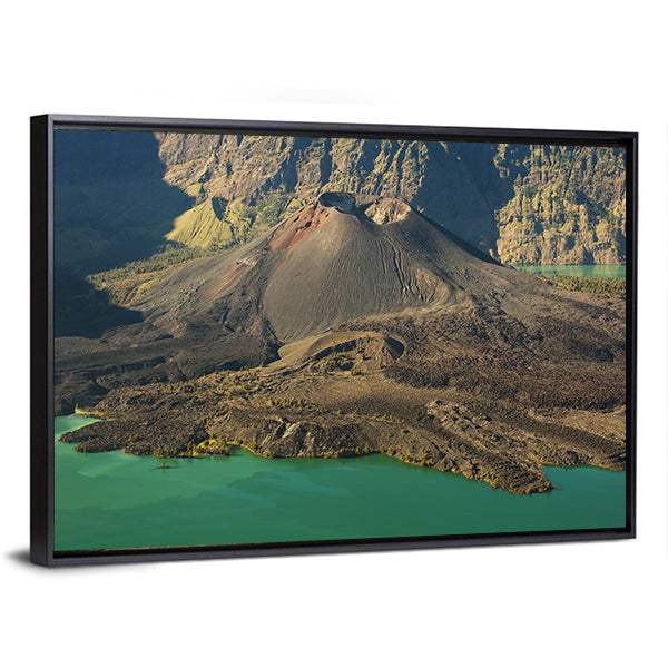 Caldera Lake and Volcano, Indonesia Canvas Wall Art