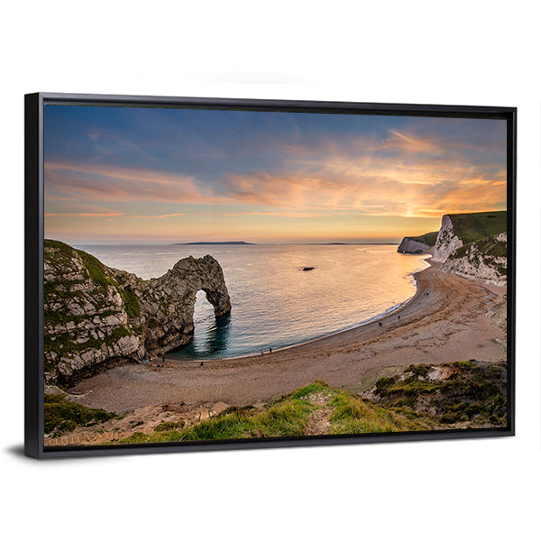 Durdle Door Canvas Wall Art-1 Piece-Floating Frame-36" x 24"-Tiaracle