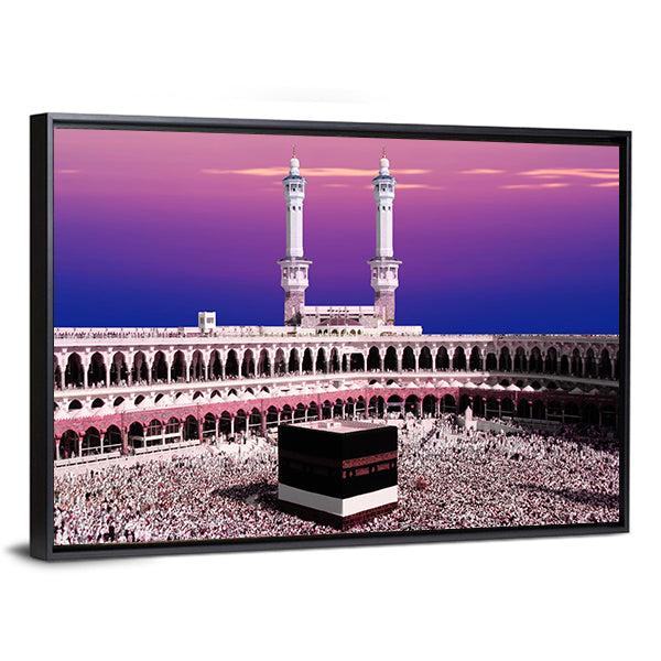 Holy Kaaba at Dusk Canvas Wall Art