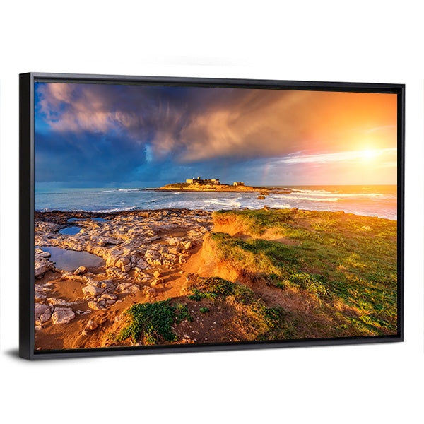 Isola Delle Correnti Sunset Coastline Canvas Wall Art