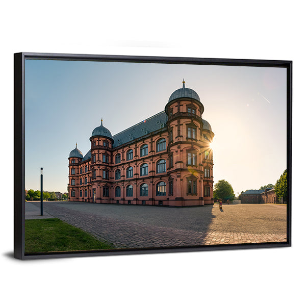 Gottesaue Palace Canvas Wall Art-1 Piece-Floating Frame-36" x 24"-Tiaracle