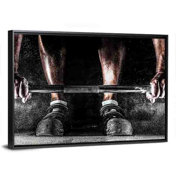 Bodybuilder Man Motivational Canvas Wall Art-3 Horizontal-Gallery Wrap-25&quot; x 16&quot;-Tiaracle