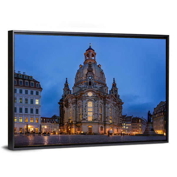Frauenkirche Dresden Canvas Wall Art-1 Piece-Floating Frame-36" x 24"-Tiaracle