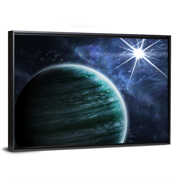Big Gassy Planet Canvas Wall Art-3 Horizontal-Gallery Wrap-25" x 16"-Tiaracle