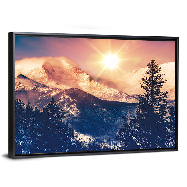 Colorado Mountains at Sunrise Canvas Wall Art