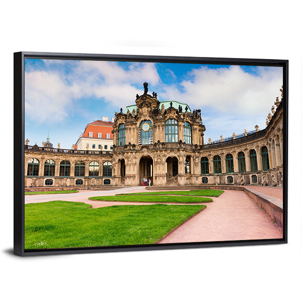 Famous Zwinger Palace Canvas Wall Art-1 Piece-Floating Frame-36" x 24"-Tiaracle