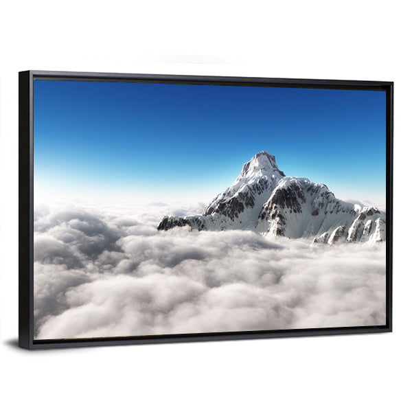 Mountain Above The Clouds Canvas Wall Art-3 Horizontal-Gallery Wrap-25" x 16"-Tiaracle