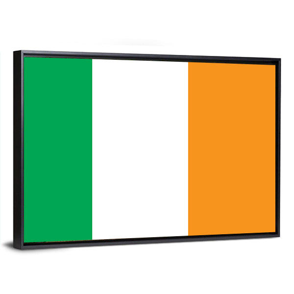 Ireland Flag Canvas Wall Art-1 Piece-Floating Frame-36" x 24"-Tiaracle