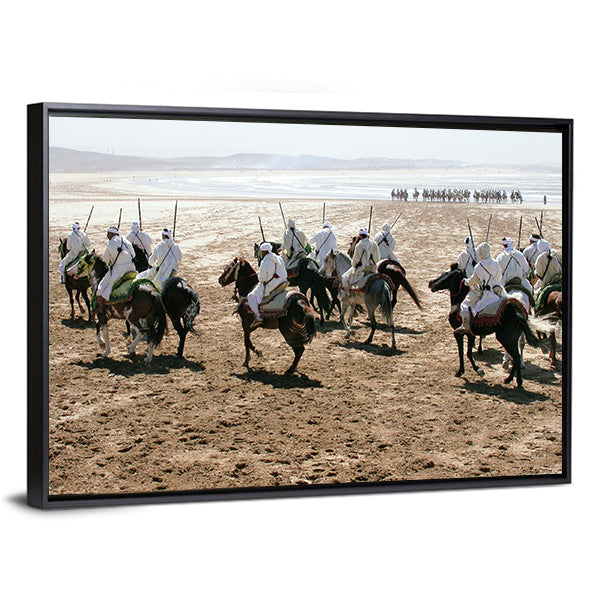 Fantasia On The Beach Of Essaouira Canvas Wall Art-1 Piece-Floating Frame-36" x 24"-Tiaracle