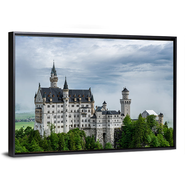 Castel Called Neuschwanstein In Bavaria Canvas Wall Art-3 Horizontal-Gallery Wrap-25" x 16"-Tiaracle