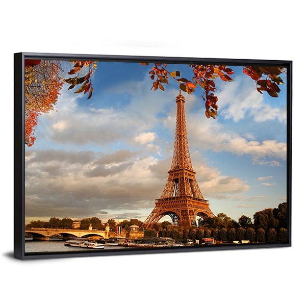 Eiffel Tower in Autumn Canvas Wall Art