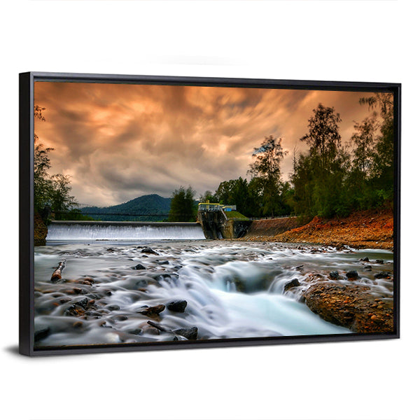 Dam Mentawa, Indonesia Canvas Wall Art