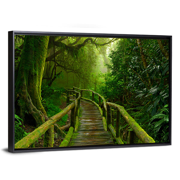 Nepal Jungle Canvas Wall Art-1 Piece-Floating Frame-36" x 24"-Tiaracle