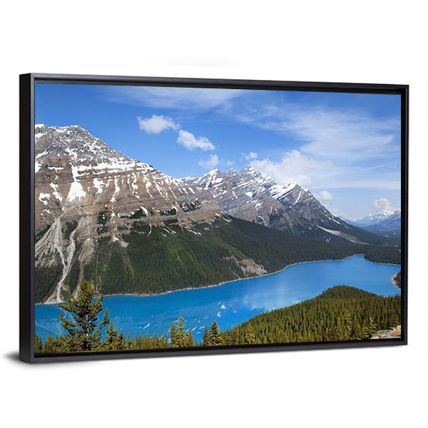 Emerald Lake Alberta Canvas Wall Art-1 Piece-Floating Frame-36" x 24"-Tiaracle