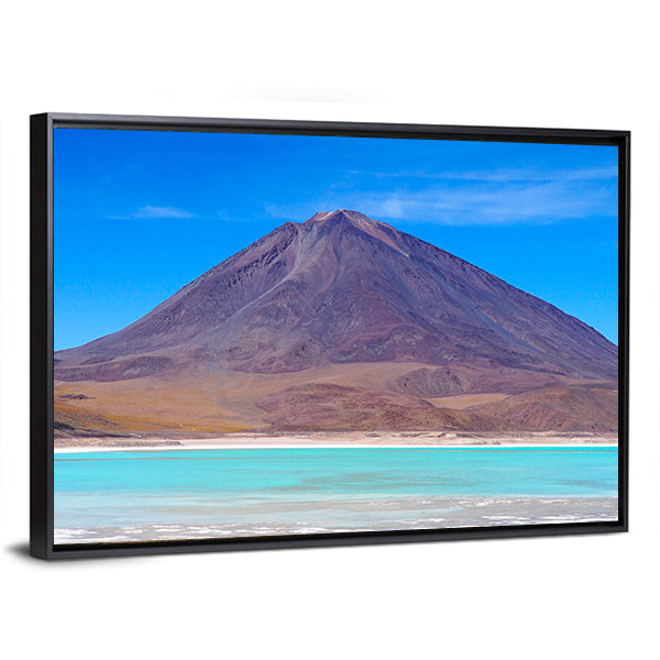 Laguna Verde Bolivia Lake and Volcano Canvas Wall Art