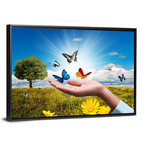 Environmental Protection Concept Canvas Wall Art-1 Piece-Floating Frame-36" x 24"-Tiaracle