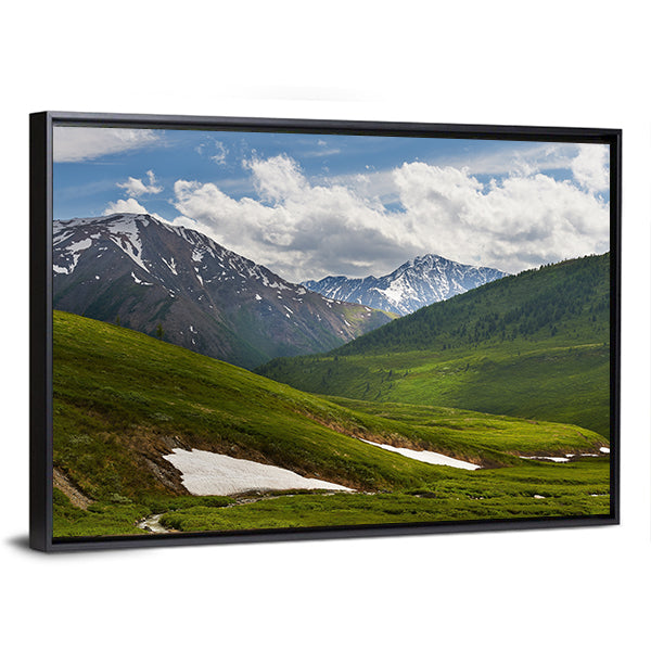 Mountain Lake West Siberia Canvas Wall Art