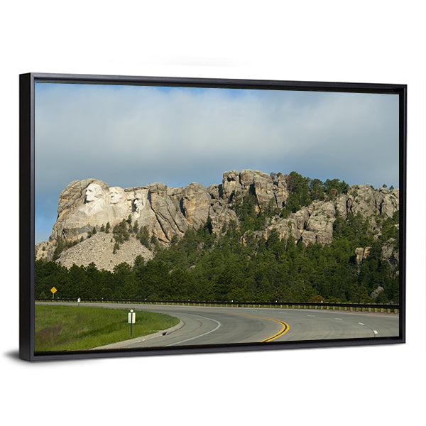 Mount Rushmore In Dakota Canvas Wall Art-1 Piece-Floating Frame-24" x 16"-Tiaracle