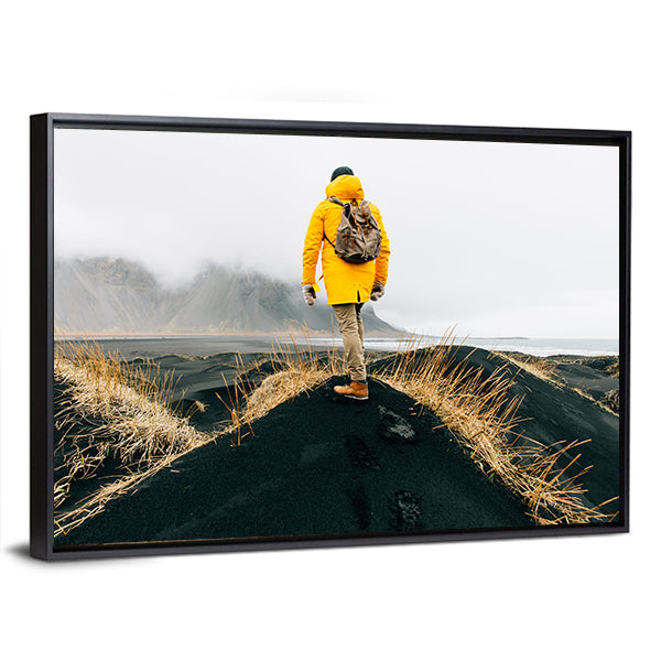 Icelandic Natural Wonders Canvas Wall Art-1 Piece-Floating Frame-36" x 24"-Tiaracle