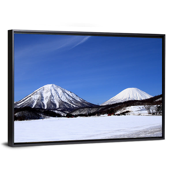 Kimobetsu Town In Winter Canvas Wall Art-3 Horizontal-Gallery Wrap-25" x 16"-Tiaracle