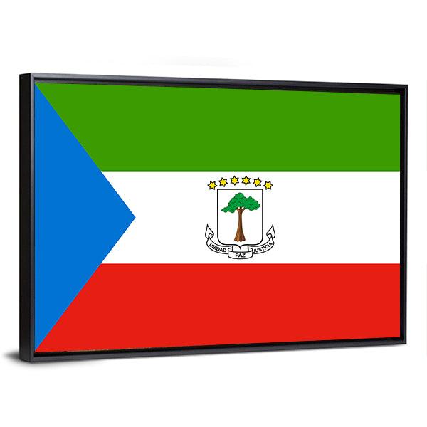 Guinean National Official Flag Canvas Wall Art-1 Piece-Floating Frame-36" x 24"-Tiaracle
