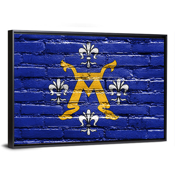 Flag Of Turku Finland Canvas Wall Art-1 Piece-Floating Frame-36" x 24"-Tiaracle