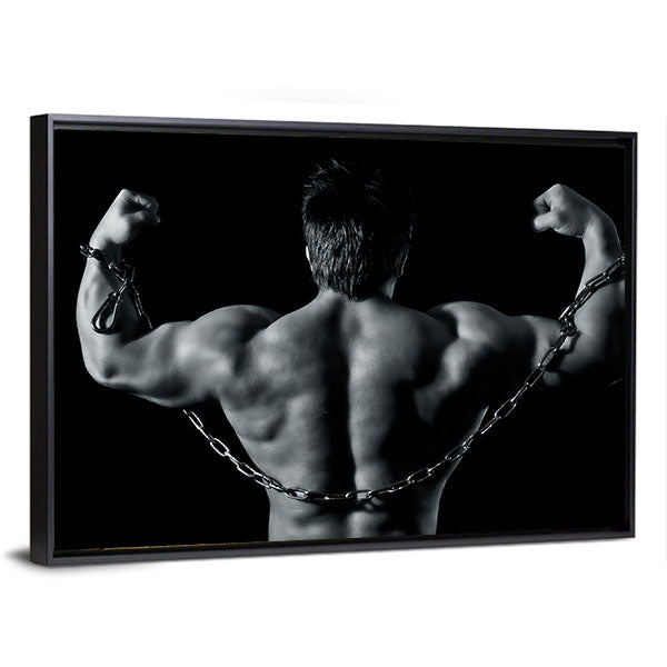 Handsome Young Muscular Sports Canvas Wall Art-1 Piece-Floating Frame-36" x 24"-Tiaracle