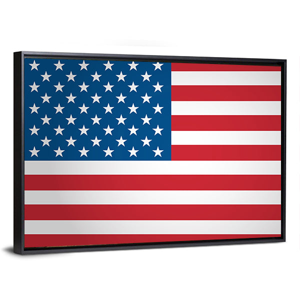 American Flag Canvas Wall Art-1 Piece-Floating Frame-36" x 24"-Tiaracle