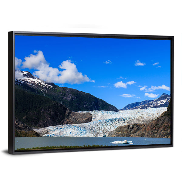 Mendenhall Glacier And Lake In Juneau Canvas Wall Art