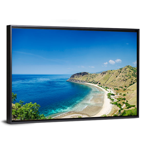 Cristo Rei Beach Near Dili In East Timor Asia Canvas Wall Art-1 Piece-Floating Frame-36" x 24"-Tiaracle