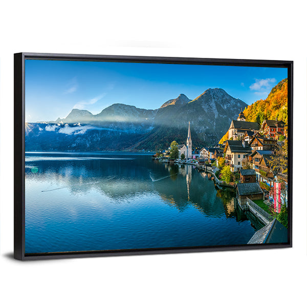 Hallstatt Mountain Village Canvas Wall Art