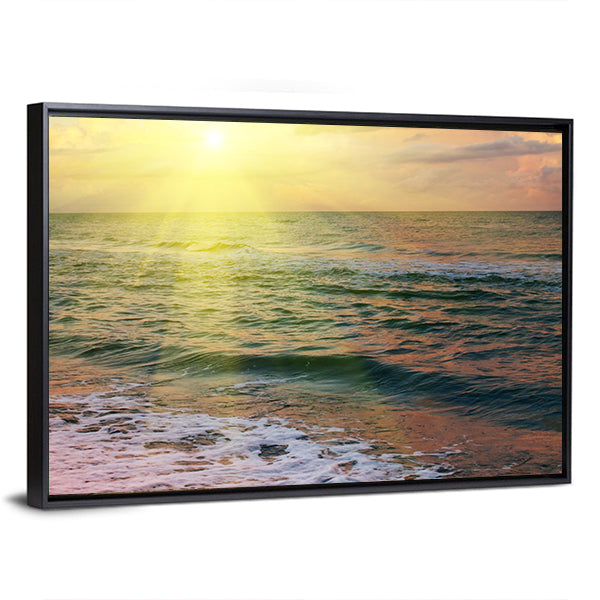 Beautiful Sea Sunset Canvas Wall Art