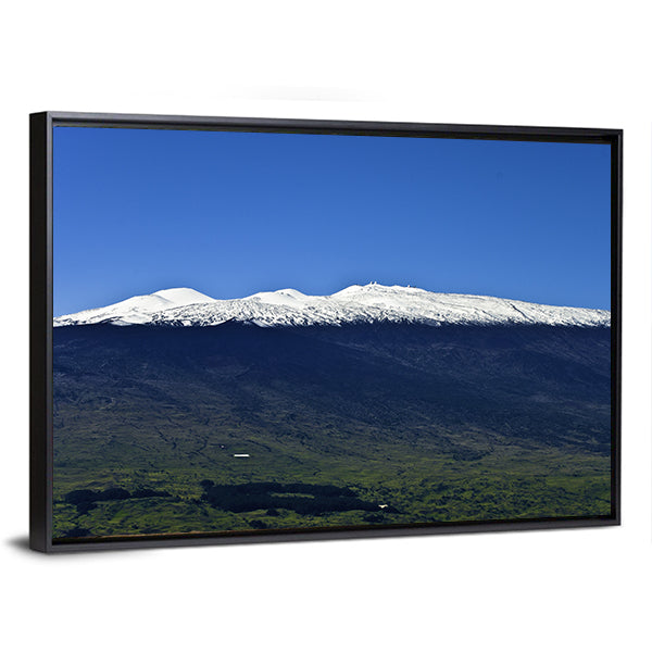 Mauna Kea Covered In Snow Canvas Wall Art