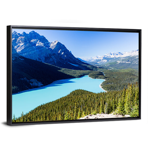 Icefields Parkway Canvas Wall Art-1 Piece-Floating Frame-36" x 24"-Tiaracle