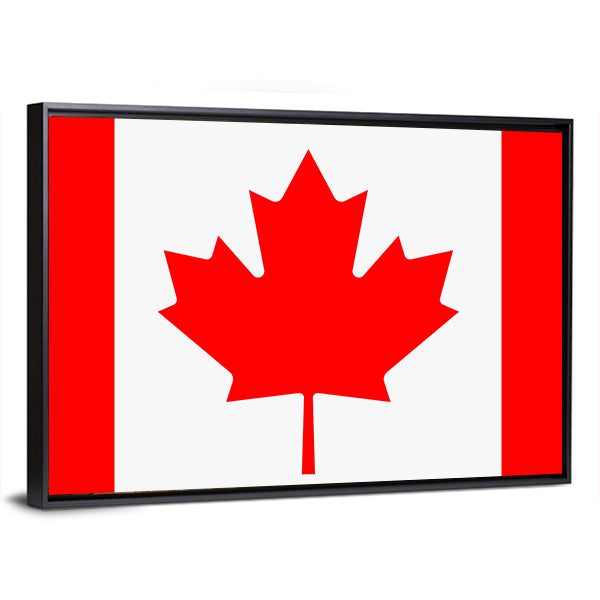 Flag Of Canada Canvas Wall Art-1 Piece-Floating Frame-36" x 24"-Tiaracle