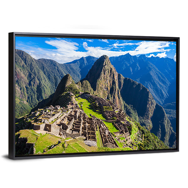 Machu Picchu Canvas Wall Art-1 Piece-Floating Frame-36" x 24"-Tiaracle