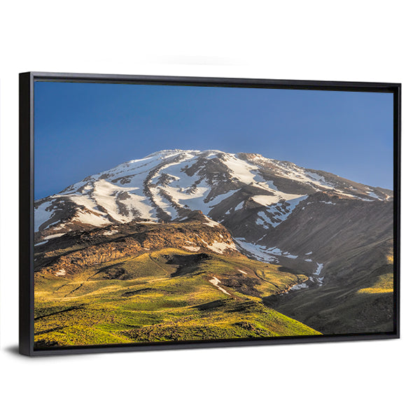 Majestic Snow-capped Volcano Peak Canvas Wall Art
