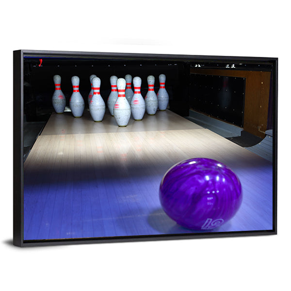 Bowling Ball And Pins Canvas Wall Art