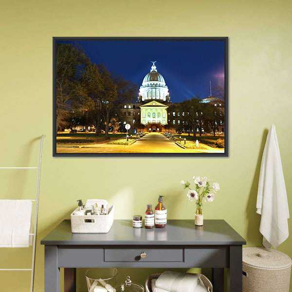 Mississippi State Capitol Canvas Wall Art-5 Horizontal-Gallery Wrap-22" x 12"-Tiaracle