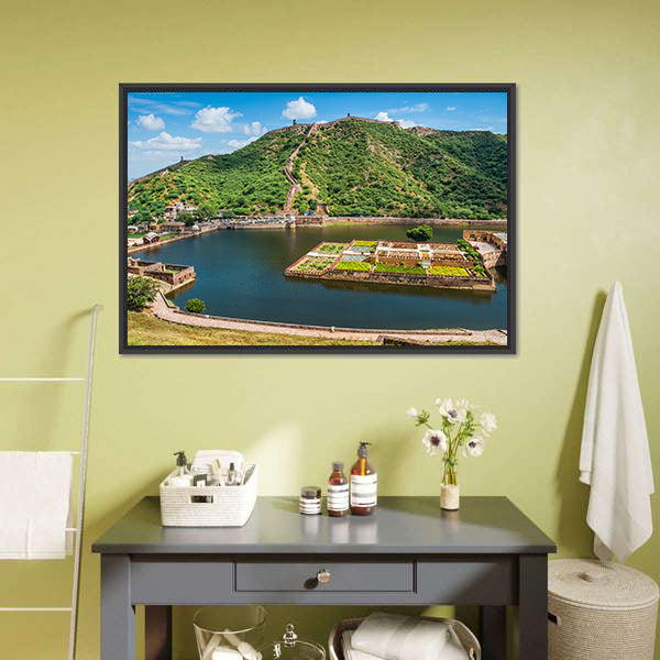 Maota Lake Island Fortress and Gardens Canvas Wall Art
